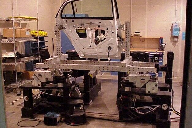 3 axis system testing an automotive drivers side rear door assembly